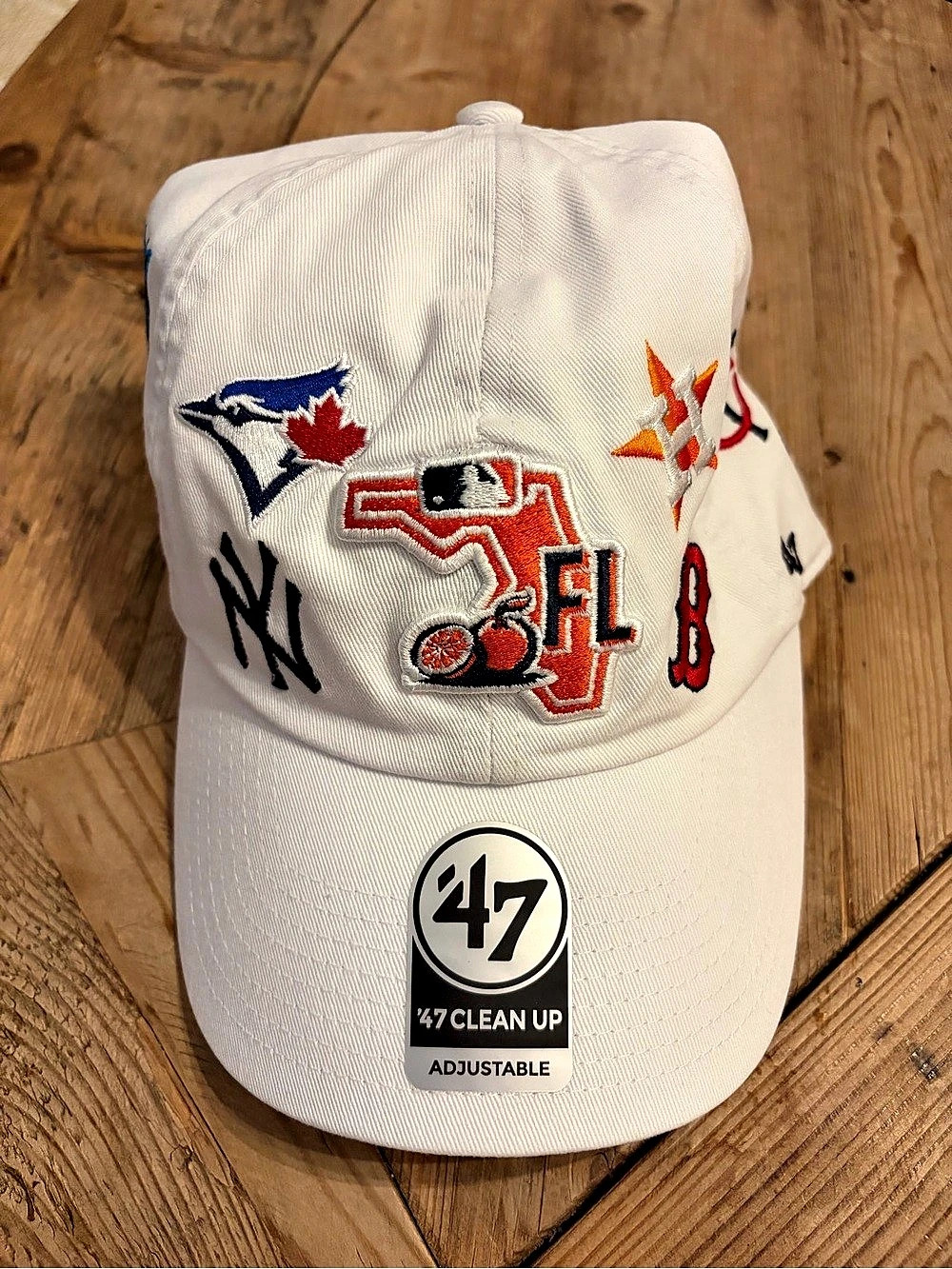 '47 Clean Up MLB Team Embroidery White Adjustable Cap Like New